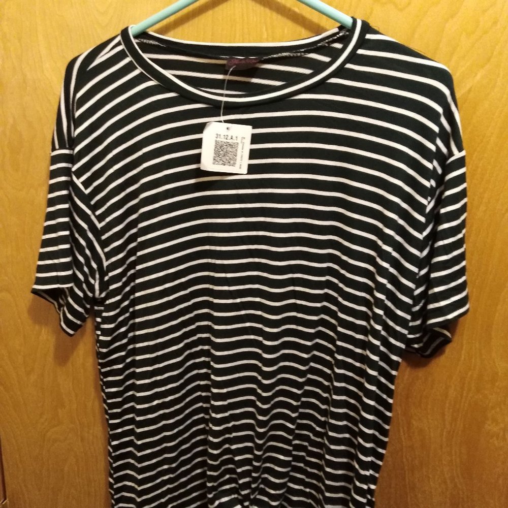 Sheila Rose Striped Boat neck Tshirt